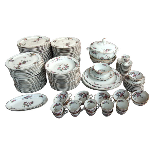 Altes 143-teiliges Geschirrset Limoges Bernardaud Modell Bengali