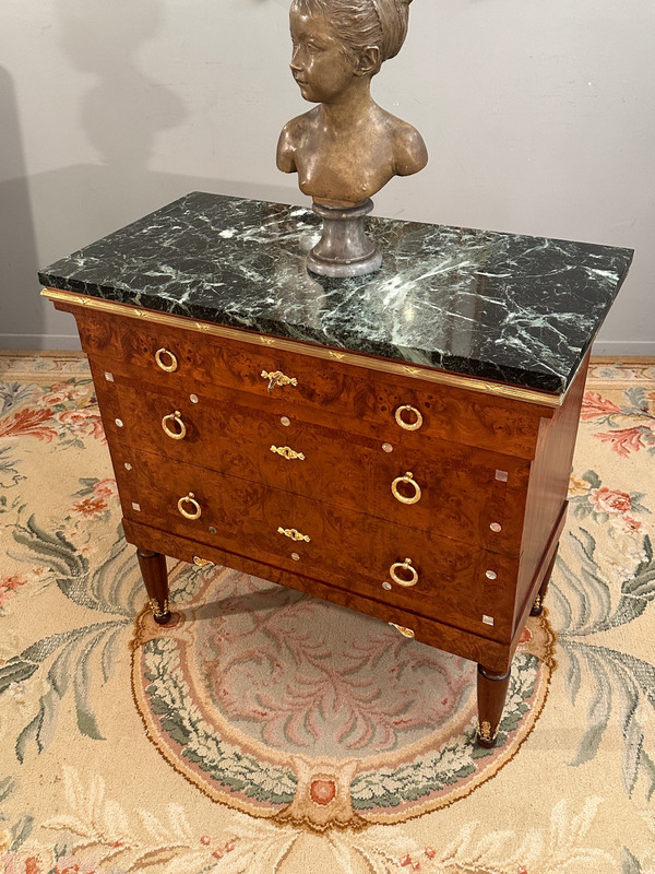 Commode Loupe d'Amboine d'Epoque Art Deco Vers 1920