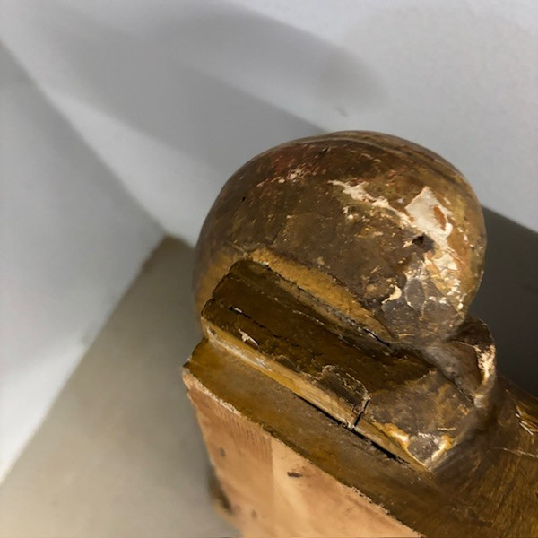 Tête de lit ancienne Louis Philippe 1840 à feuilles d'or. Dimensions L 192 H 98