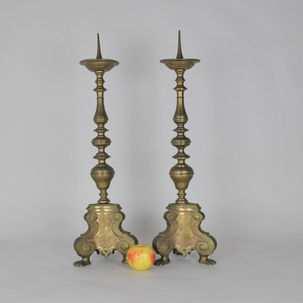 Coppia di piqué in bronzo, fine XVIII/inizio XIX secolo