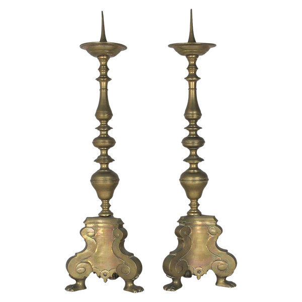 Coppia di piqué in bronzo, fine XVIII/inizio XIX secolo