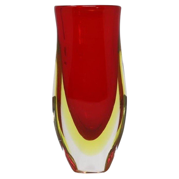Small Art Glass Vase attributed to Flavio Poli for Seguso, 1960s