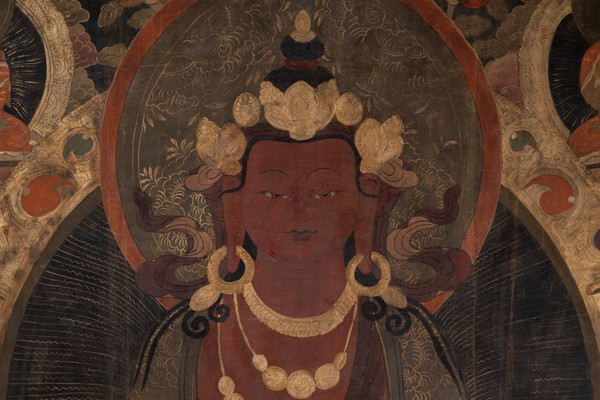 Tibetan Thangka representing a Buddha. Late 19th century. LS53681809I