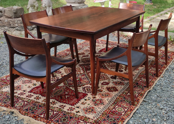 Design Table+6 Chaises Design scandinave par Vestervig Eriksen  Pour Tromborg  Danemark