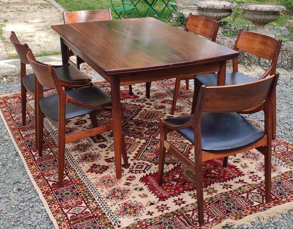 Design Table+6 Chaises Design scandinave par Vestervig Eriksen  Pour Tromborg  Danemark