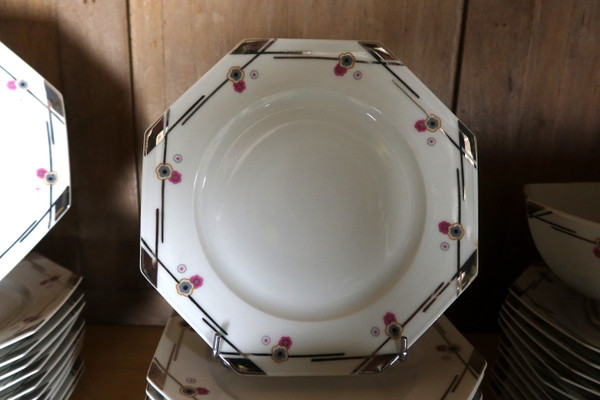 Servizio da tavola in porcellana Art Déco 113 pezzi