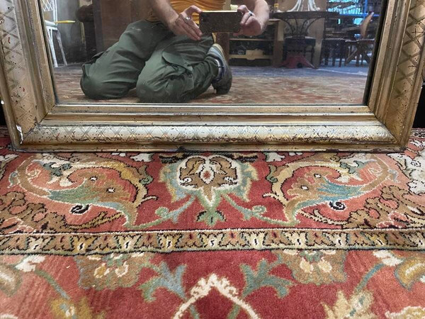 Miroir époque Louis Philippe à la feuille d’or 
