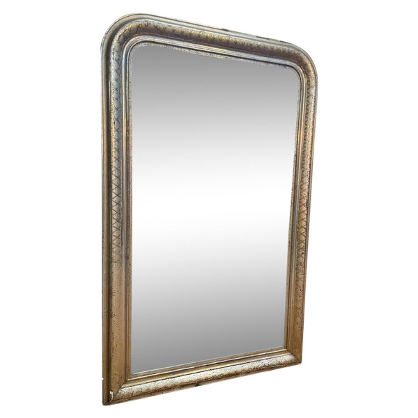 Miroir époque Louis Philippe à la feuille d’or 