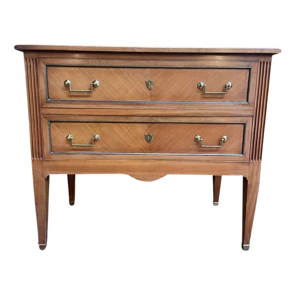 Commode sauteuse de style Louis XVI-Directoire 
