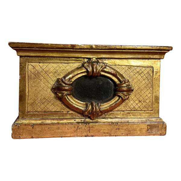Reliquary Base In Carved And Gilded Wood - 17th century