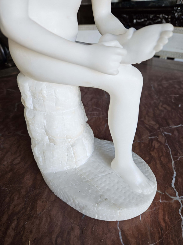 Spinario In Marmo Bianco