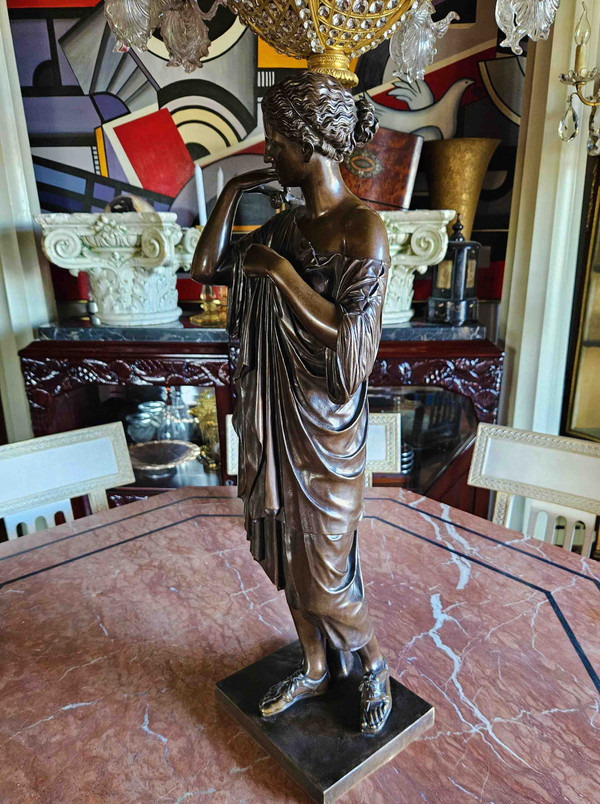 Diane De Gabies Barbedienne In Bronzo Ht 68 Cm