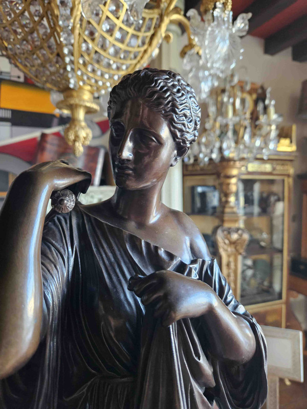 Diane De Gabies Barbedienne In Bronzo Ht 68 Cm