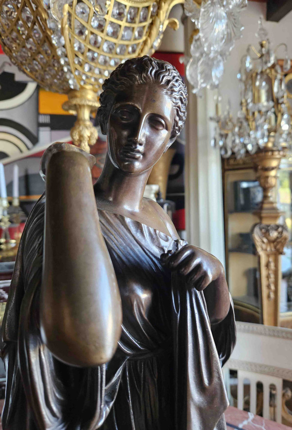 Diane De Gabies Barbedienne In Bronzo Ht 68 Cm