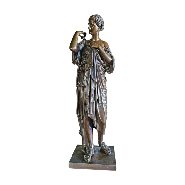 Diane De Gabies Barbedienne In Bronzo Ht 68 Cm