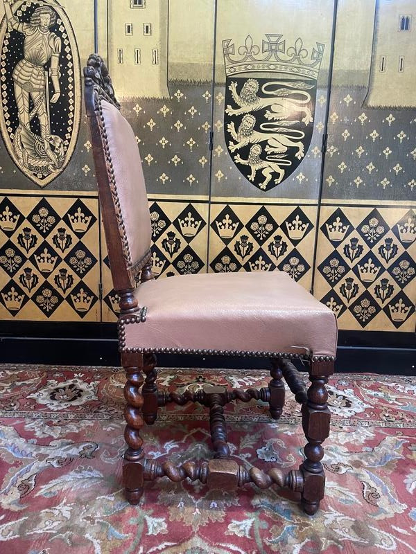 Set of 11 Louis XIII - Renaissance style chairs