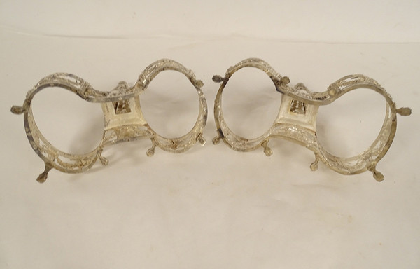 Pair of Louis XVI Silver Double Salt Cellars Farmers General Paris 1782 18th Century