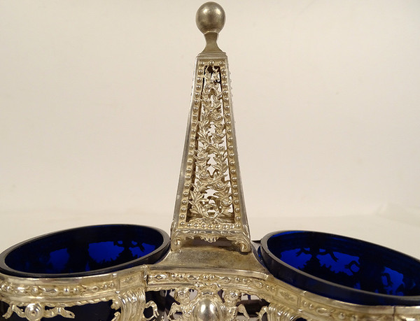 Pair of Louis XVI Silver Double Salt Cellars Farmers General Paris 1782 18th Century