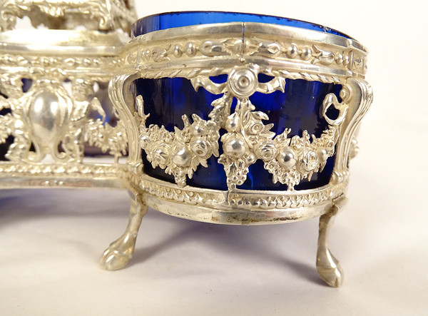 Pair of Louis XVI Silver Double Salt Cellars Farmers General Paris 1782 18th Century