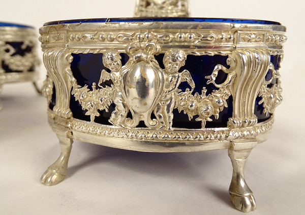 Pair of Louis XVI Silver Double Salt Cellars Farmers General Paris 1782 18th Century