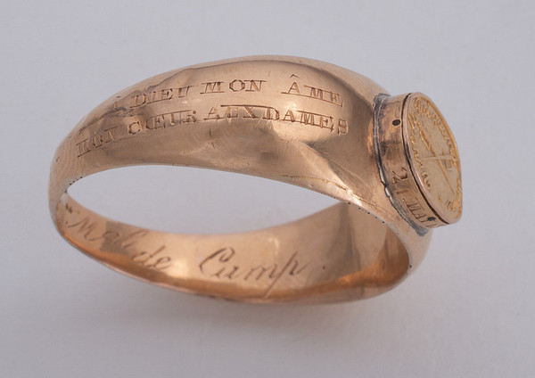 2 Bagues Anneaux De Fidélité Cause Royale Vicomte Hardouineau Or 18k 1815