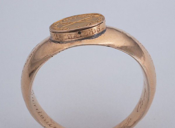 2 Bagues Anneaux De Fidélité Cause Royale Vicomte Hardouineau Or 18k 1815