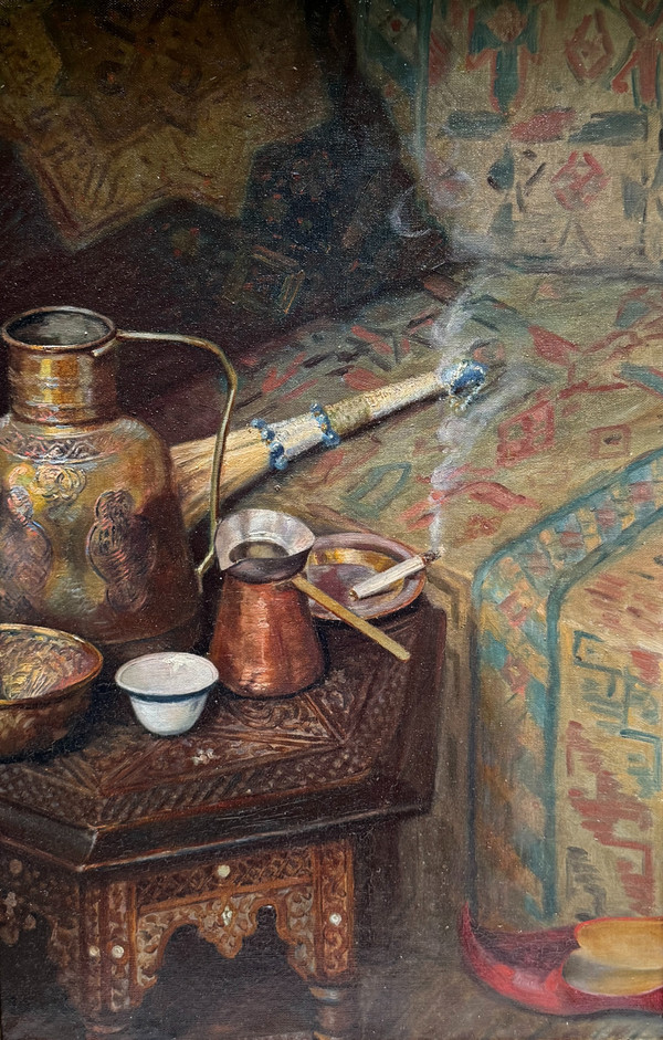 Jules Leroy (1856-1921) - Fumée Orientale, Nature Morte Orientaliste
