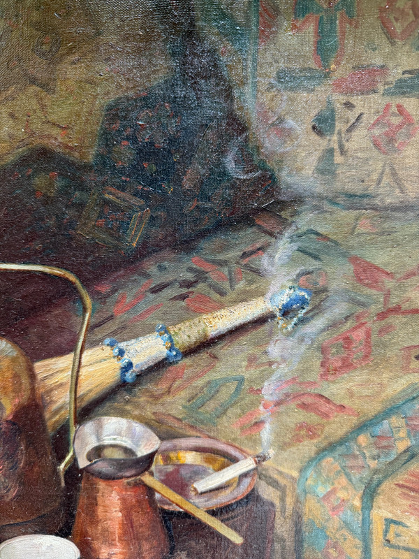 Jules Leroy (1856-1921) - Fumée Orientale, Nature Morte Orientaliste