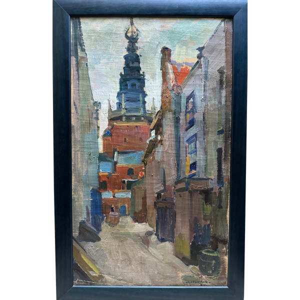 Isidore Opsomer (1878-1967) - Leiden, The Town Hall Tower, 1918
