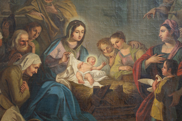 Tableau Ancienne Huile Sur Toile, d'époque XVIIIème Siècle.Naples