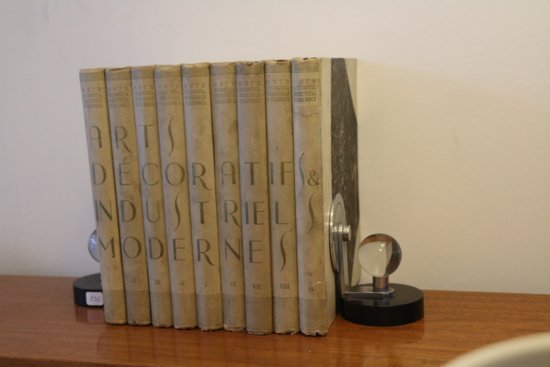 Paire de serre livres modernistes