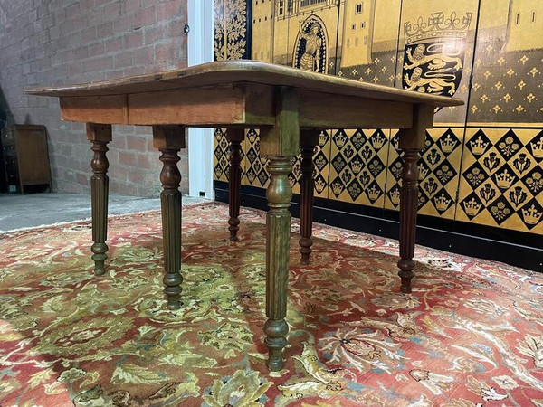 Louis Philippe farmhouse dining table in solid oak