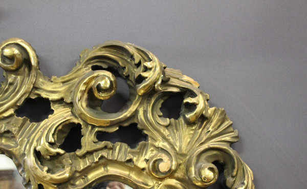 Very Large Italian Rococo Mirror and Console Circa 1950