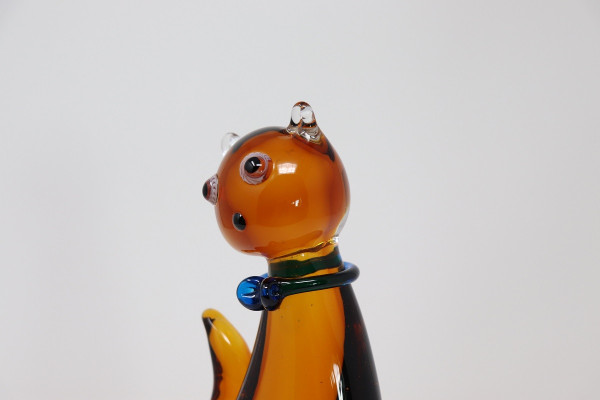Skulptur aus Muranoglas, Katze