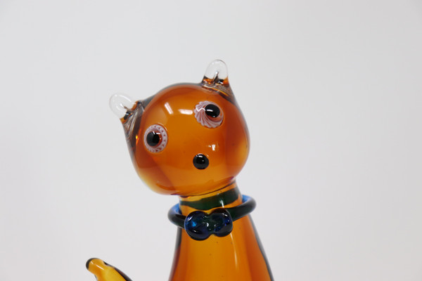 Skulptur aus Muranoglas, Katze