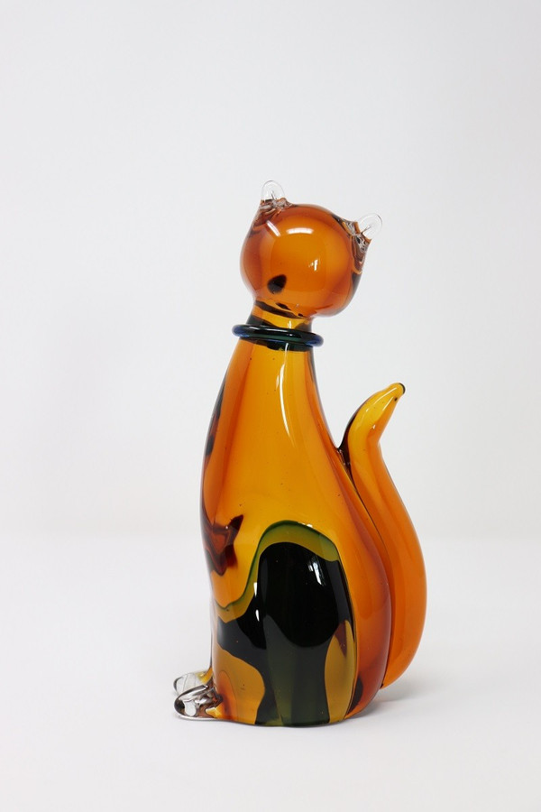 Skulptur aus Muranoglas, Katze