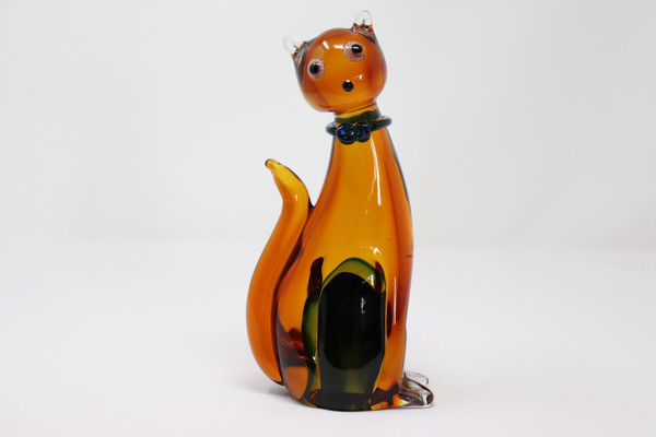 Skulptur aus Muranoglas, Katze