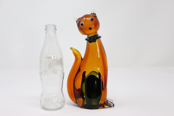 Skulptur aus Muranoglas, Katze