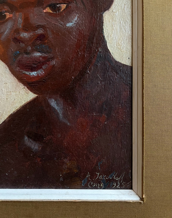 Alexandre Iacovleff (1887–1938), Porträt eines jungen afrikanischen Mannes, 1925
