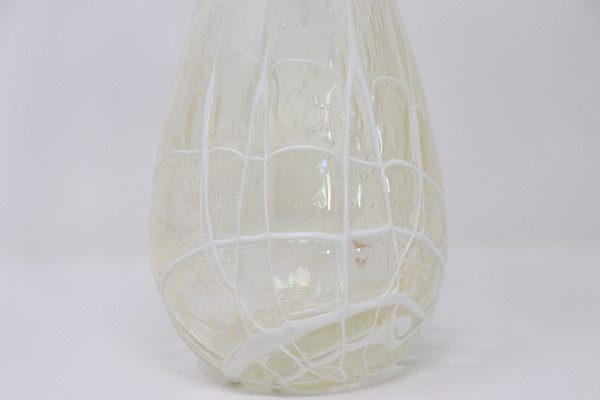 vase en verre transparent, Murano Italia 1980