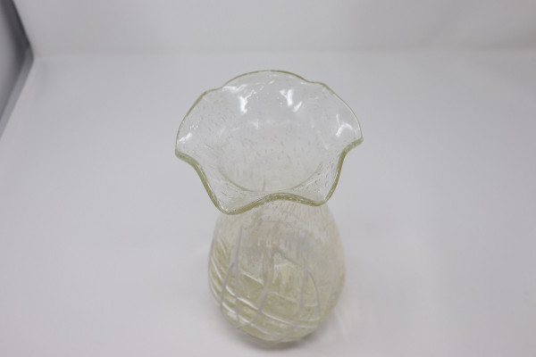 vase en verre transparent, Murano Italia 1980