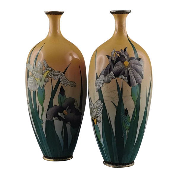 pair of small cloisonné vases, Japan