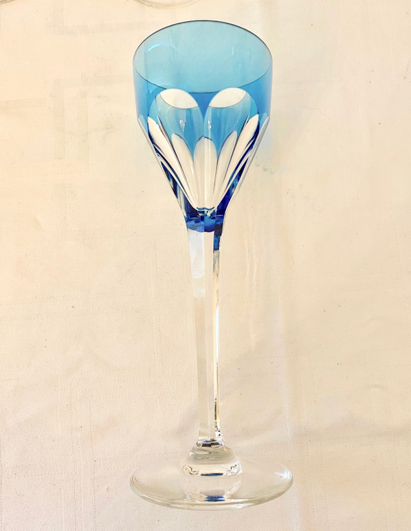 6 Roemer glasses Saint Louis crystal