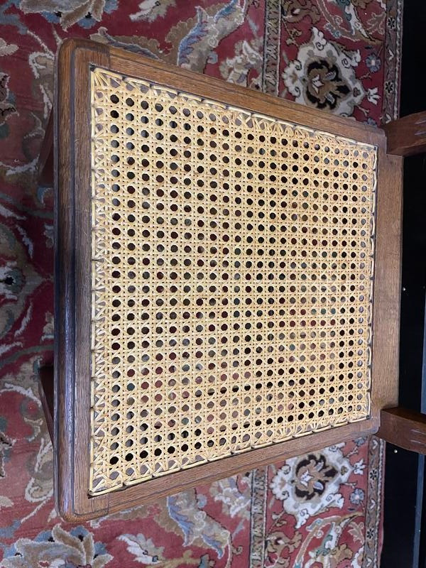Suite de 6 chaises époque Art Déco en chêne et cannage - cannées 