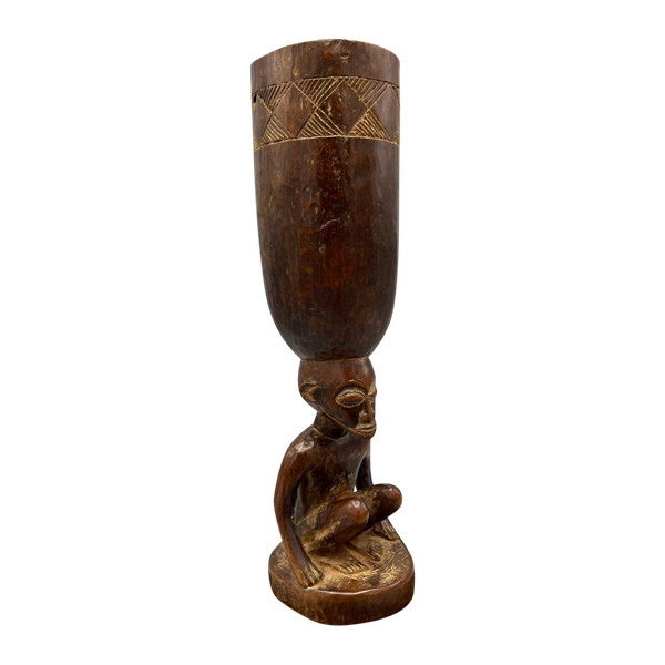 COPPA DELLA CARIATIDE - Cultura Chokwé, Angola - Prima metà del XX secolo 