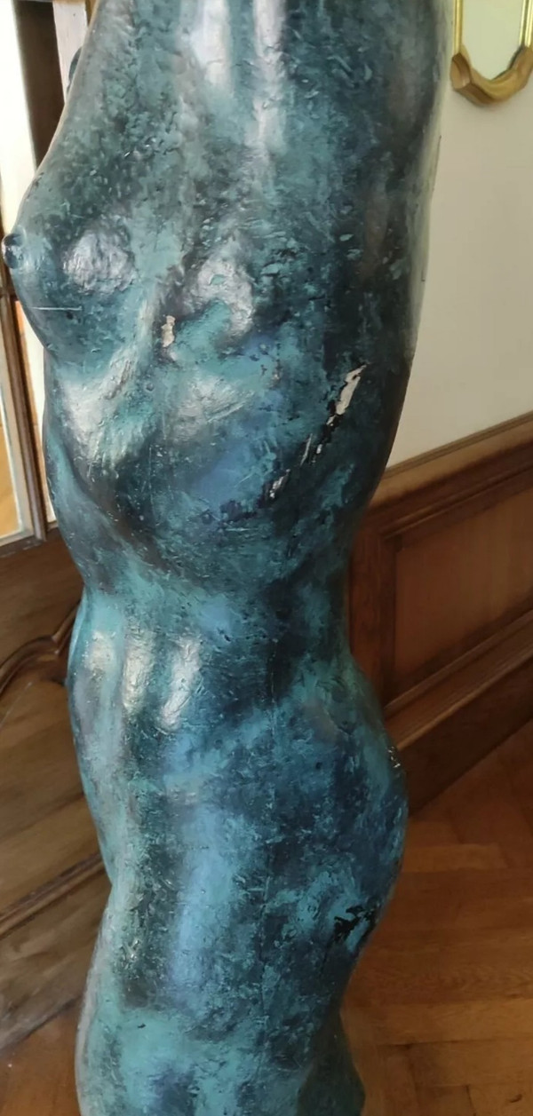 Grande statua scultura in gesso di donna nuda