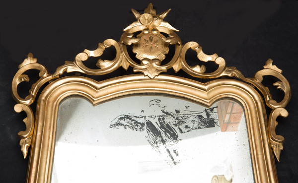 Miroir Ancien époque 19ème Siècle Naples