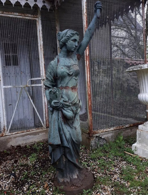 Ancienne Grande Statue de jardin Fonte/statue femme ancienne/extérieur ancien
