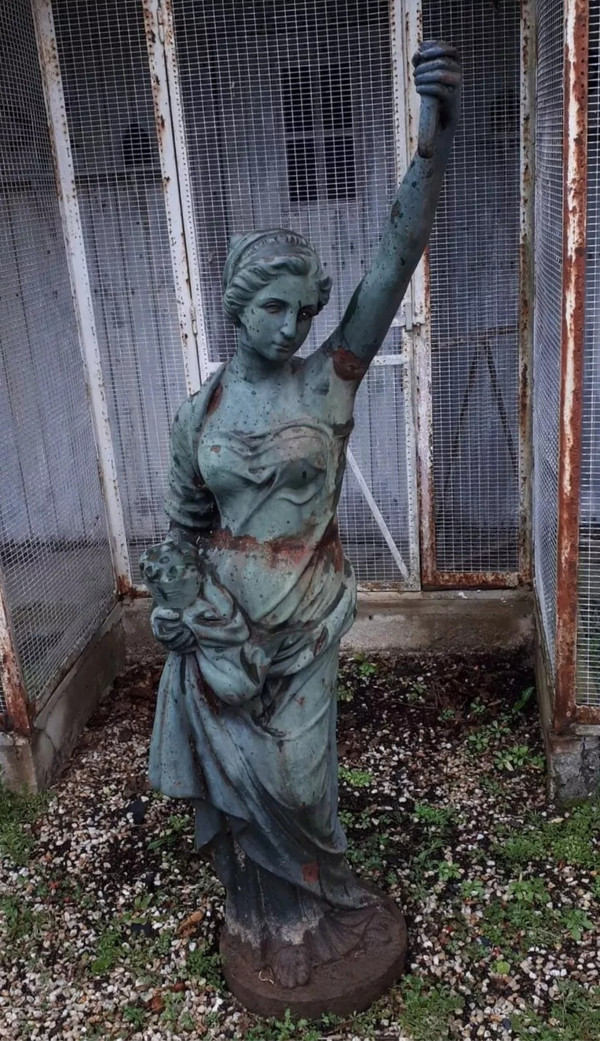 Ancienne Grande Statue de jardin Fonte/statue femme ancienne/extérieur ancien