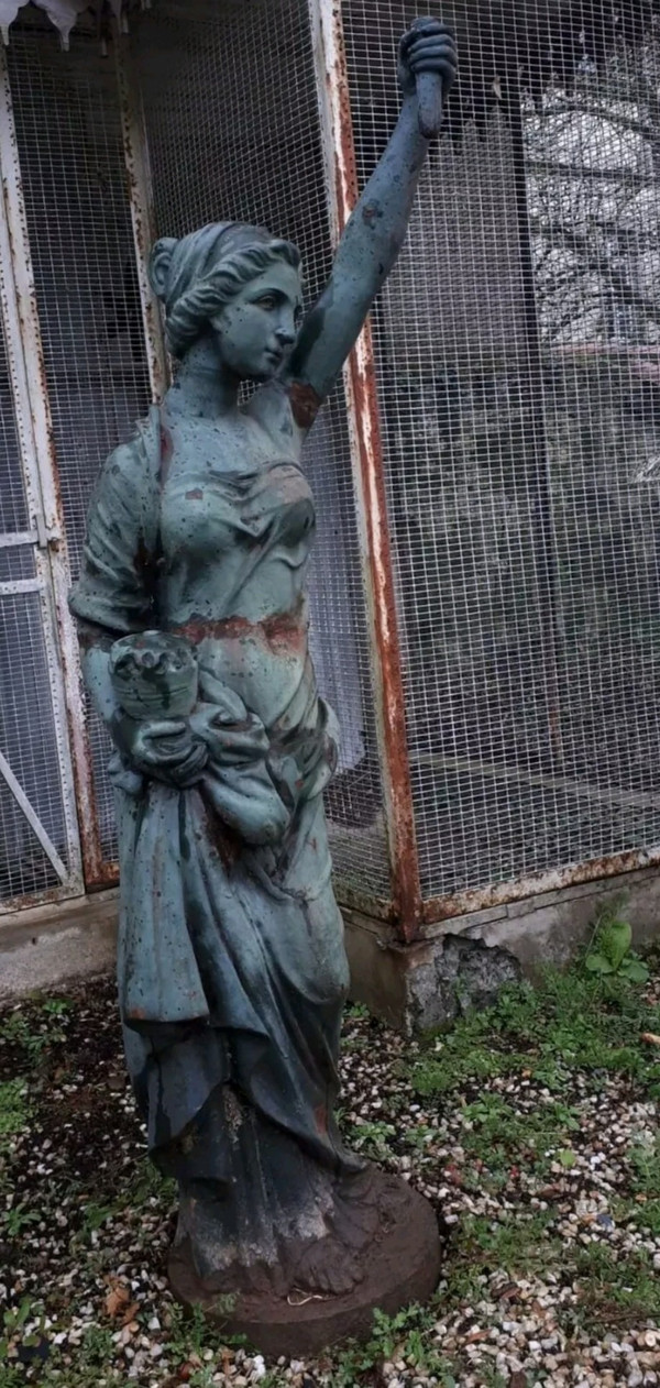 Ancienne Grande Statue de jardin Fonte/statue femme ancienne/extérieur ancien